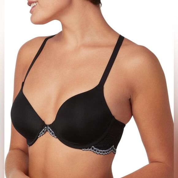 Maidenform T-shirt Bra Lightly-lined Underwire Racerback Black (303) - Picture 1 of 5